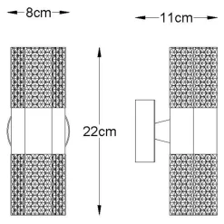 Kinkiet glamour chrom ICICLE