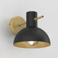 Kinkiet industrialny czarno-złoty ESTATE