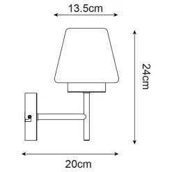 Kinkiet klasyczny chrom REBEL