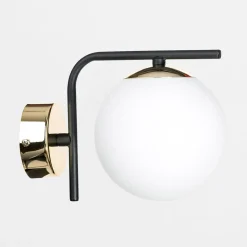 Kinkiet kula czarno-złoty AURORA