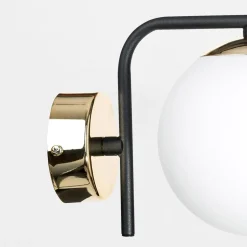 Kinkiet kula czarno-złoty AURORA