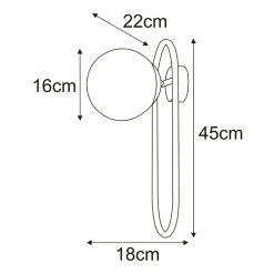 Kinkiet kula czarny FINESTRA