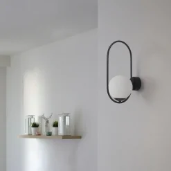 Kinkiet kula czarny PARVA