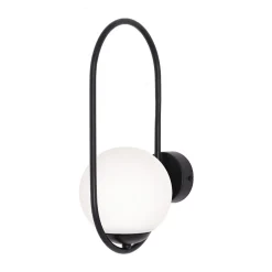 Kinkiet kula czarny PARVA