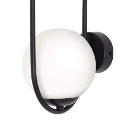 Kinkiet kula czarny PARVA