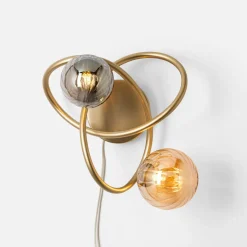 Kinkiet kule złoty ARLON