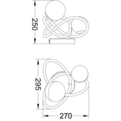 Kinkiet kule złoty ARLON