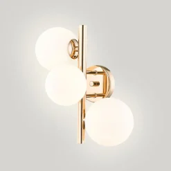 Kinkiet kule złoty MOLECULE