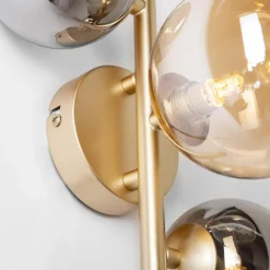 Kinkiet kule złoty VILLA