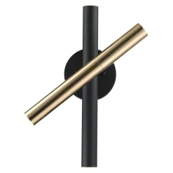 Kinkiet LED czarno-złoty LOYA