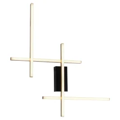 Kinkiet LED EDGE czarno-złoty