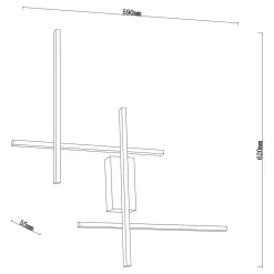 Kinkiet LED EDGE czarno-złoty
