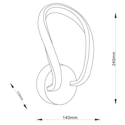 Kinkiet LED ERDA czarny