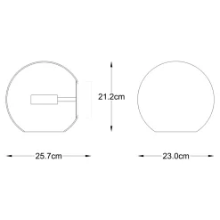 Kinkiet LED kulisty klosz złoty ENCELADUS