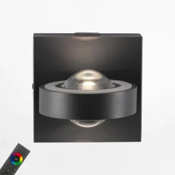 Kinkiet LED RGB Wi-Fi czarny Q-MIA z pilotem