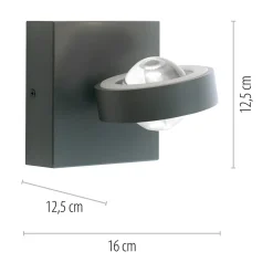 Kinkiet LED RGB Wi-Fi czarny Q-MIA z pilotem
