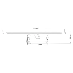 Kinkiet LED 20W chrom ALTER