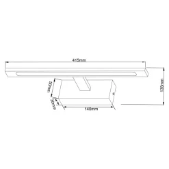 Kinkiet LED 12W czarny ALTER