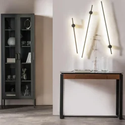 Kinkiet LED 8W czarny TROY 60 cm