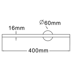 Kinkiet LED 6W czarny TROY 40 cm