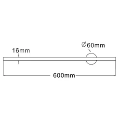 Kinkiet LED 8W złoty TROY 60 cm