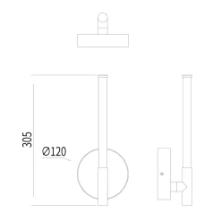 Kinkiet LED z filamentem czarny LAUTARO