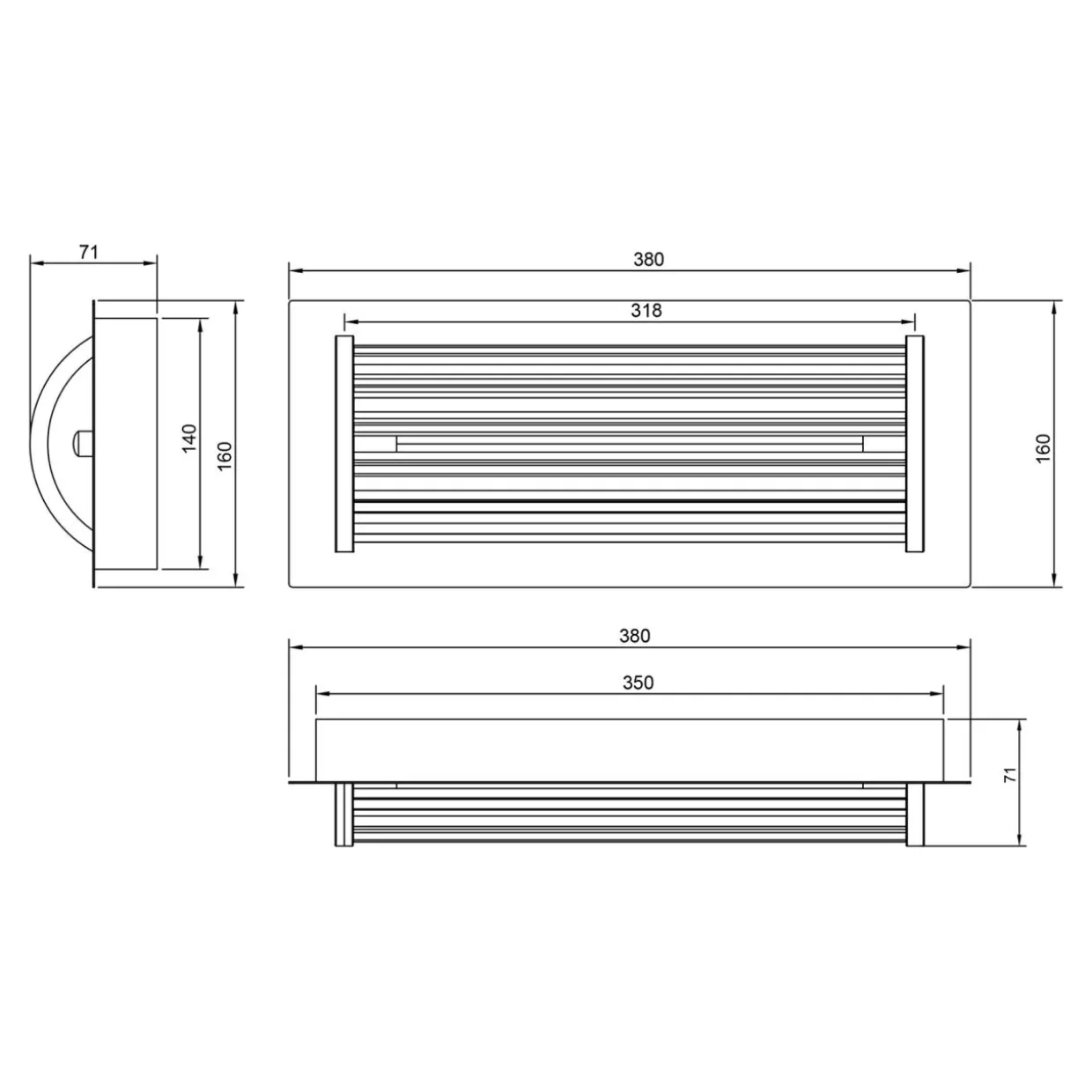 Kinkiet LED złoty CALLY z pilotem