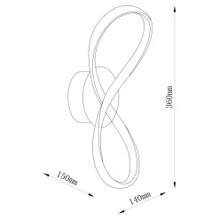 Kinkiet LED złoty FERMI