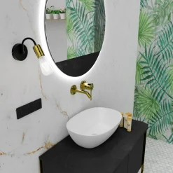 Kinkiet loftowy czarno-złoty DOW I