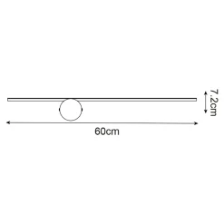 Kinkiet minimalistyczny czarny FAD LED