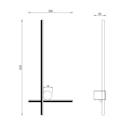 Kinkiet minimalistyczny LED czarny MILL