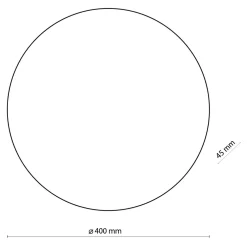 Kinkiet minimalistyczny okrągły biały LUNA NEW 40 cm