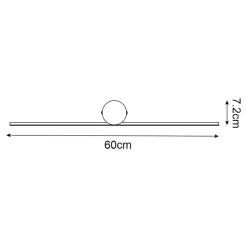 Kinkiet minimalistyczny złoty FAD LED