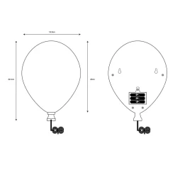 Kinkiet na baterie niebieski BALLOON