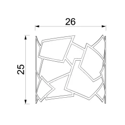 Kinkiet nowoczesny czarny CAMO I