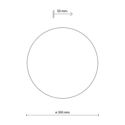 Kinkiet okrągły jasne drewno LUNA WOOD 30 cm