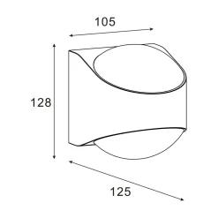 Kinkiet outdoorowy dwustronny IP44 czarny LUCENT