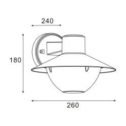 Kinkiet outdoorowy IP44 czarny ECLIPSE
