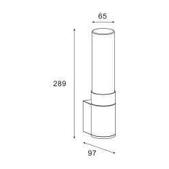 Kinkiet outdoorowy IP54 czarny WALLY