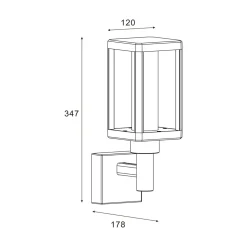 Kinkiet outdoorowy LED IP65 czarny URBAN