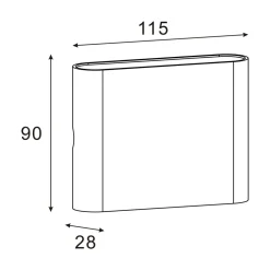 Kinkiet outdoorowy LED IP65 czarny SHADOW