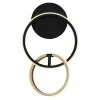 Kinkiet pierścieniowy LED RANDO czarno-złoty