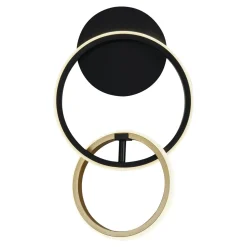 Kinkiet pierścieniowy LED RANDO czarno-złoty