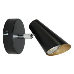 Kinkiet reflektor czarno-złoty ORO AQUILA