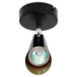 Kinkiet reflektor czarno-złoty ORO AQUILA