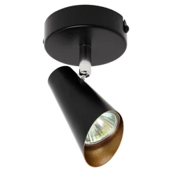 Kinkiet reflektor czarno-złoty ORO AQUILA