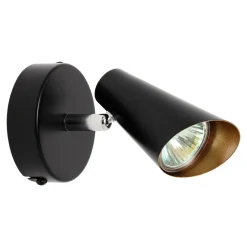 Kinkiet reflektor czarno-złoty ORO AQUILA