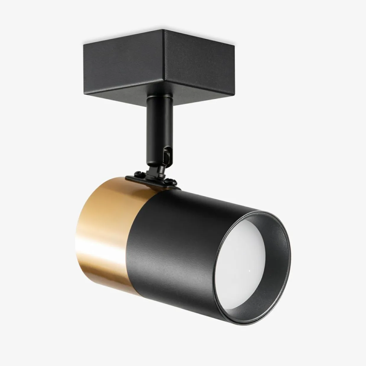 Kinkiet reflektor spot czarno-złoty FORI