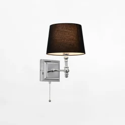 Kinkiet retro abażur czarny LUNO