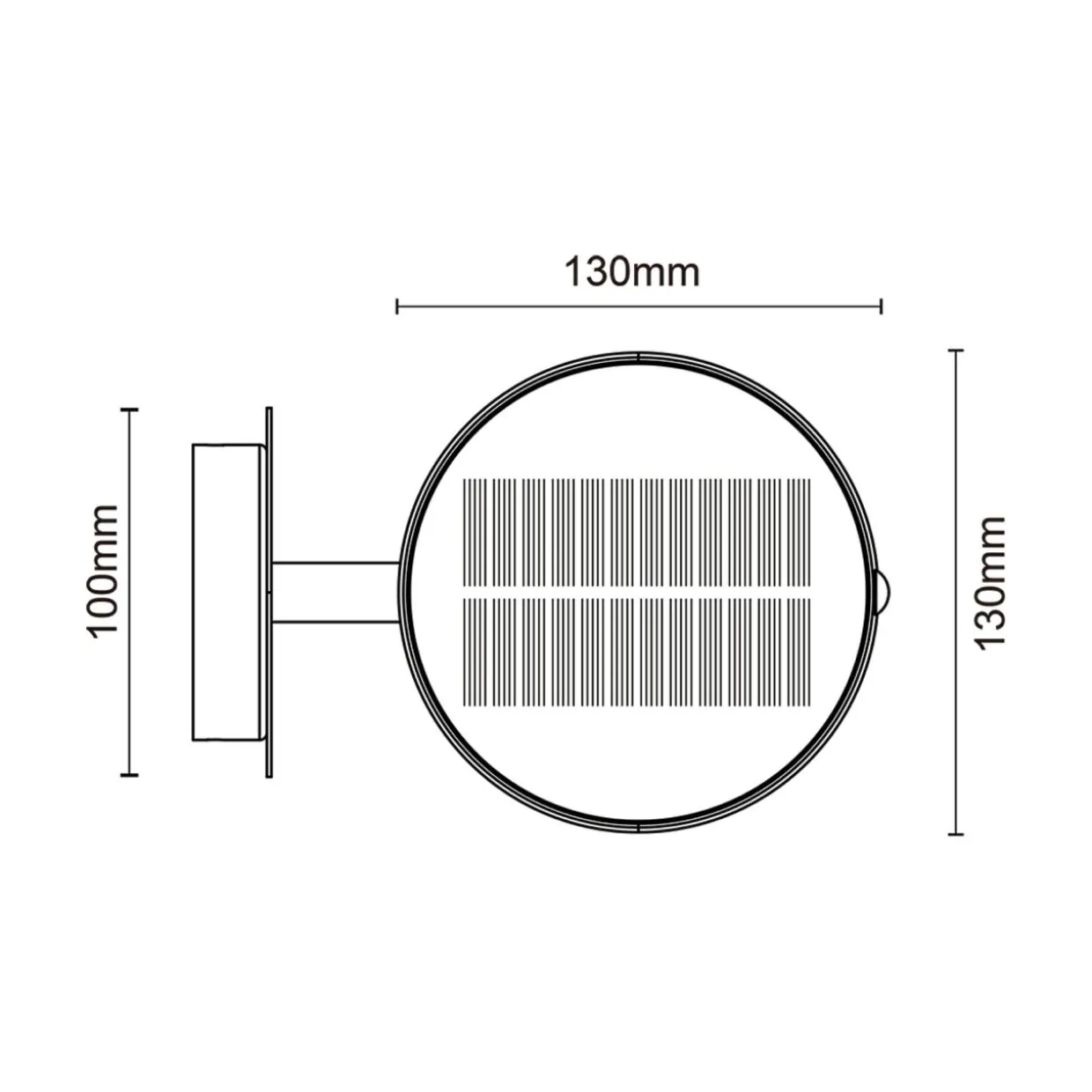 Kinkiet solarny czarny CARLI